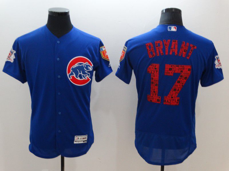 Men Chicago Cubs #17 Bryant Blue Elite Spring Edition MLB Jerseys->kansas city royals->MLB Jersey